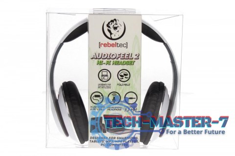 Stereo słuchawki z mikrofonem 4pin mini jack AUDIOFEEL2 WHITE