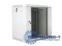 Szafa instalacyjna wisząca 19'' 12U 600X450mm szara (drzwi szklane)