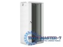 Szafa instalacyjna wisząca 19'' 27U 600X450mm szara (drzwi szklane)