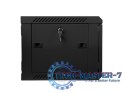 Szafa instalacyjna wisząca 19'' 6U 600X450mm czarna (drzwi szklane)