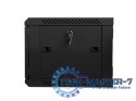 Szafa instalacyjna wisząca 19'' 6U 600X450mm czarna (drzwi szklane)