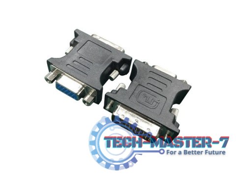 Adapter DVI->VGA (24M/15F) czarny