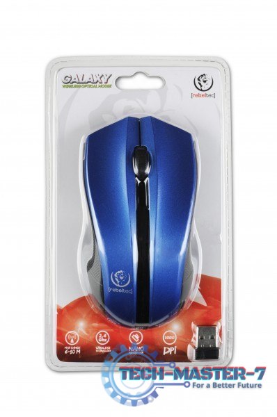 Bezprzewodowa mysz optyczna, GALAXY Blue/silver Bezprzewodowa mysz optyczna, GALAXY Blue/silver