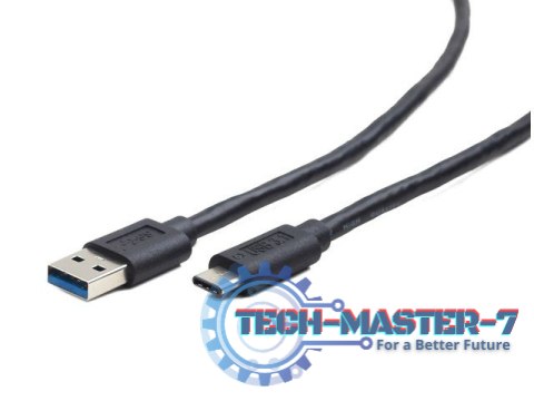 Kabel USB Type-C(M)-AM 3.0 1m czarny Kabel USB Type-C(M)-AM 3.0 1m czarny