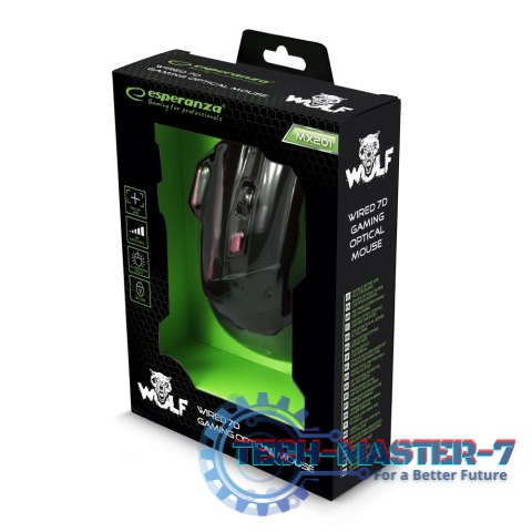 MYSZKA PRZEWODOWA DLA GRACZY 7D OPTYCZNA USB MX201 WOLF CZERWONA MYSZKA PRZEWODOWA DLA GRACZY 7D OPTYCZNA USB MX201 WOLF CZERWONA