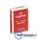 Karty Poker 100% Plastik PK2. Talia czerwona, index w 2 rogach