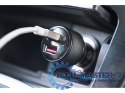 Ładowarka samochodowa Qualcomm Quick Charge 3.0, 2xUSB (3A/2.4A), czarno-srebrna