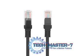Patchcord kat.6 0.25M UTP czarny