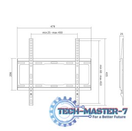 Uchwyt ścienny LCD/LED VESA, 32-55', max.40kg