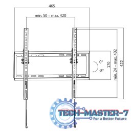 Uchwyt ścienny LCD/LED VESA 400x400, 32-55'