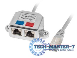 Adapter rodzielacz LAN RJ-45 - 2x RJ-45 FTP