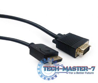 Kabel DisplayPort VGA 1.8m czarny
