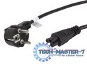 Kabel zasilający Laptop (MIKI) IEC 7/7 - IEC 320 C5 1.8M VDE czarny
