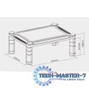 Podstawka pod monitor do 32cali, plastikowa regulowana, czarna