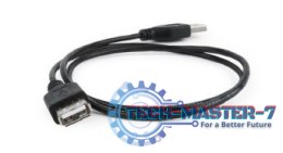 Przedłużacz kabla USB 2.0 AM-AFI 0.75m czarny
