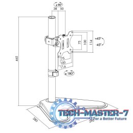 Stojak do monitora, VESA, max 8 kg