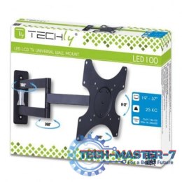 Uchwyt ścienny LCD/LED 19-37cali podwójne ramię, 25kg, czarny