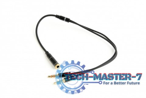 Adapter audio stereo 2x3.5mm minijack, 4PIN, 0.2m
