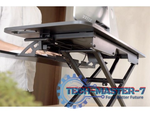 Ergonomiczna nakładka na biurko, powierzchnia robocza: 950x615x106-460mm, regulowana, czarna Ergonomiczna nakładka na biurko, powierzchnia robocza: 950x615x106-460mm, regulowana, czarna