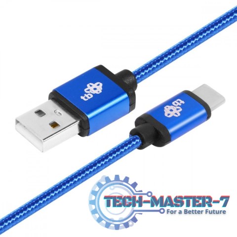 Kabel USB-USB C 1.5m niebieski sznurek Kabel USB-USB C 1.5m niebieski sznurek