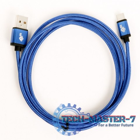 Kabel USB-USB C 1.5m niebieski sznurek Kabel USB-USB C 1.5m niebieski sznurek