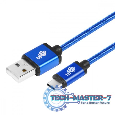Kabel USB-USB C 1.5m niebieski sznurek Kabel USB-USB C 1.5m niebieski sznurek