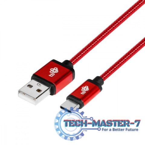 Kabel USB-USB C 1.5m rubinowy sznurek Kabel USB-USB C 1.5m rubinowy sznurek