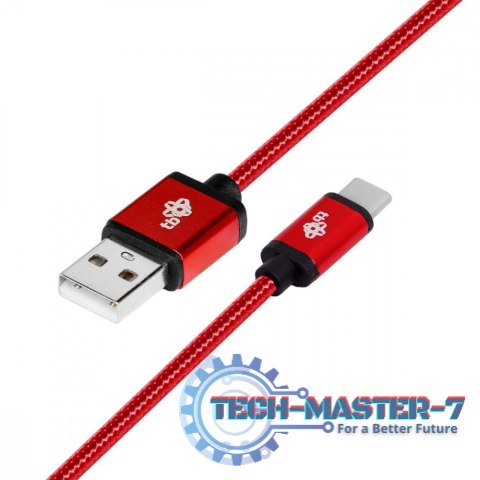 Kabel USB-USB C 1.5m rubinowy sznurek Kabel USB-USB C 1.5m rubinowy sznurek