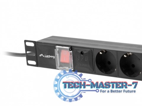 Listwa zasilajaca Rack PDU 19" 1U 16A 7X SCHUKO 2m czarna Listwa zasilajaca Rack PDU 19" 1U 16A 7X SCHUKO 2m czarna