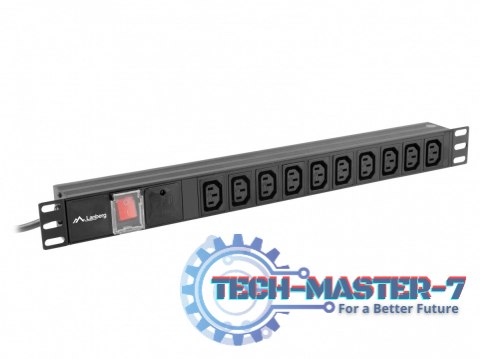 Listwa zasilająca Rack PDU 19 cali 1U 10A 10X IEC C13 2m C14 czarna Listwa zasilająca Rack PDU 19 cali 1U 10A 10X IEC C13 2m C14 czarna