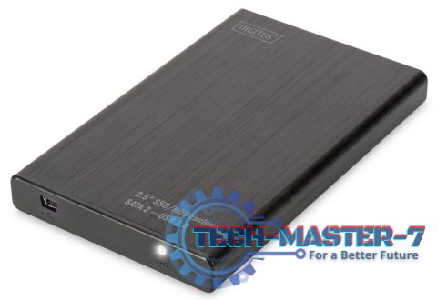 Obudowa zewnętrzna USB 2.0 na dysk SSD/HDD 2.5" SATA II, 9.5/7.5mm, aluminiowa