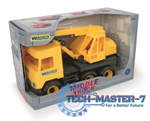 Dźwig żółty 38 cm Middle Truck w kartonie
