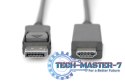 Kabel adapter DisplayPort 1.2 z zatrzaskiem 4K 60Hz UHD Typ DP/HDMI A M/M czarny 2m