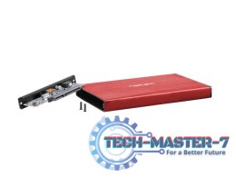 Kieszeń zewnętrzna HDD/SSD Sata Rhino Go 2,5 USB 3.0 czerwona