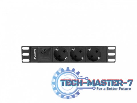 Listwa zasilająca Rack PDU 10 cali 1U 3x Schuko 2m 10A czarna C14 Listwa zasilająca Rack PDU 10 cali 1U 3x Schuko 2m 10A czarna C14