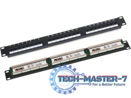 Patchpanel UTP kat.6 19 cali 1U 24xRJ45 LSA