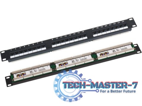 Patchpanel UTP kat.6 19 cali 1U 24xRJ45 LSA