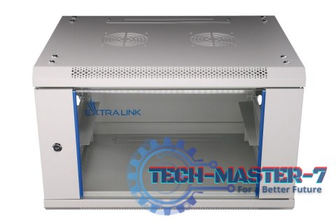 Szafka wisząca rack 6U 600x600 szara szklane drzwi Szafka wisząca rack 6U 600x600 szara szklane drzwi