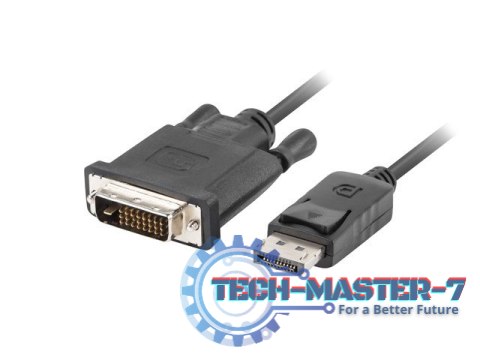 Kabel DisplayPort - DVI-D(24+1) M/M 1m czarny