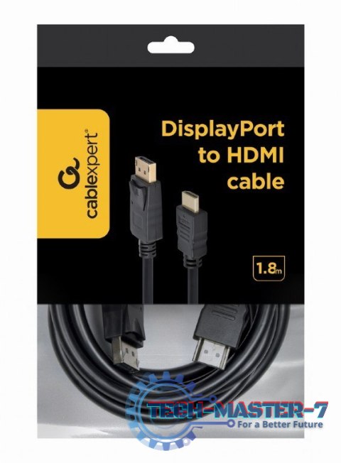 Kabel DisplayPort do HDMI 1.8m Kabel DisplayPort do HDMI 1.8m