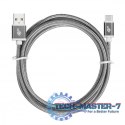 Kabel USB-USB C 1.5m szary sznurek