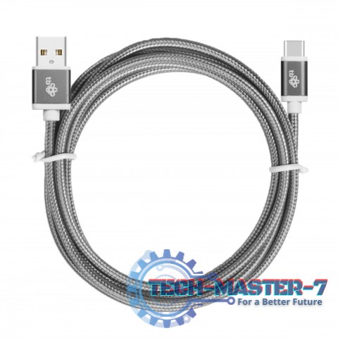 Kabel USB-USB C 1.5m szary sznurek Kabel USB-USB C 1.5m szary sznurek