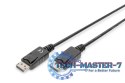Kabel połączeniowy DisplayPort z zatrzaskami 1080p 60Hz FHD Typ DP/DP M/M czarny 2m