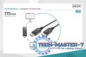 Kabel połączeniowy DisplayPort z zatrzaskami 1080p 60Hz FHD Typ DP/DP M/M czarny 2m