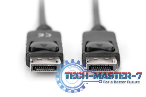 Kabel połączeniowy DisplayPort z zatrzaskami 1080p 60Hz FHD Typ DP/DP M/M czarny 5m Kabel połączeniowy DisplayPort z zatrzaskami 1080p 60Hz FHD Typ DP/DP M/M czarny 5m