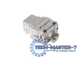 Moduł keystone gniazdo beznarzędziowy RJ45 - LSA FTP kat.5e 180 stopni do puszki montażowej