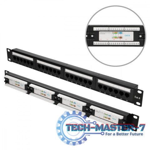 Patchpanel 24 porty CAT6 UTP V2 Patchpanel 24 porty CAT6 UTP V2