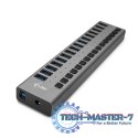 Hub USB3.0 z ładowaniem, 16 portów, 90W