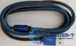 Kabel USB 8 pin premium jeans 1 m