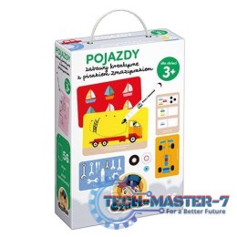 Zestaw edukacyjny Pojazdy Zabawy kreatywne z pisakiem zmazywakiem